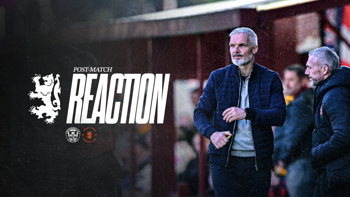 🗣️ Post-match reaction from #DUFC Manager Jim Goodwin following this afternoon's William Hill Premiership defeat at Fir Park