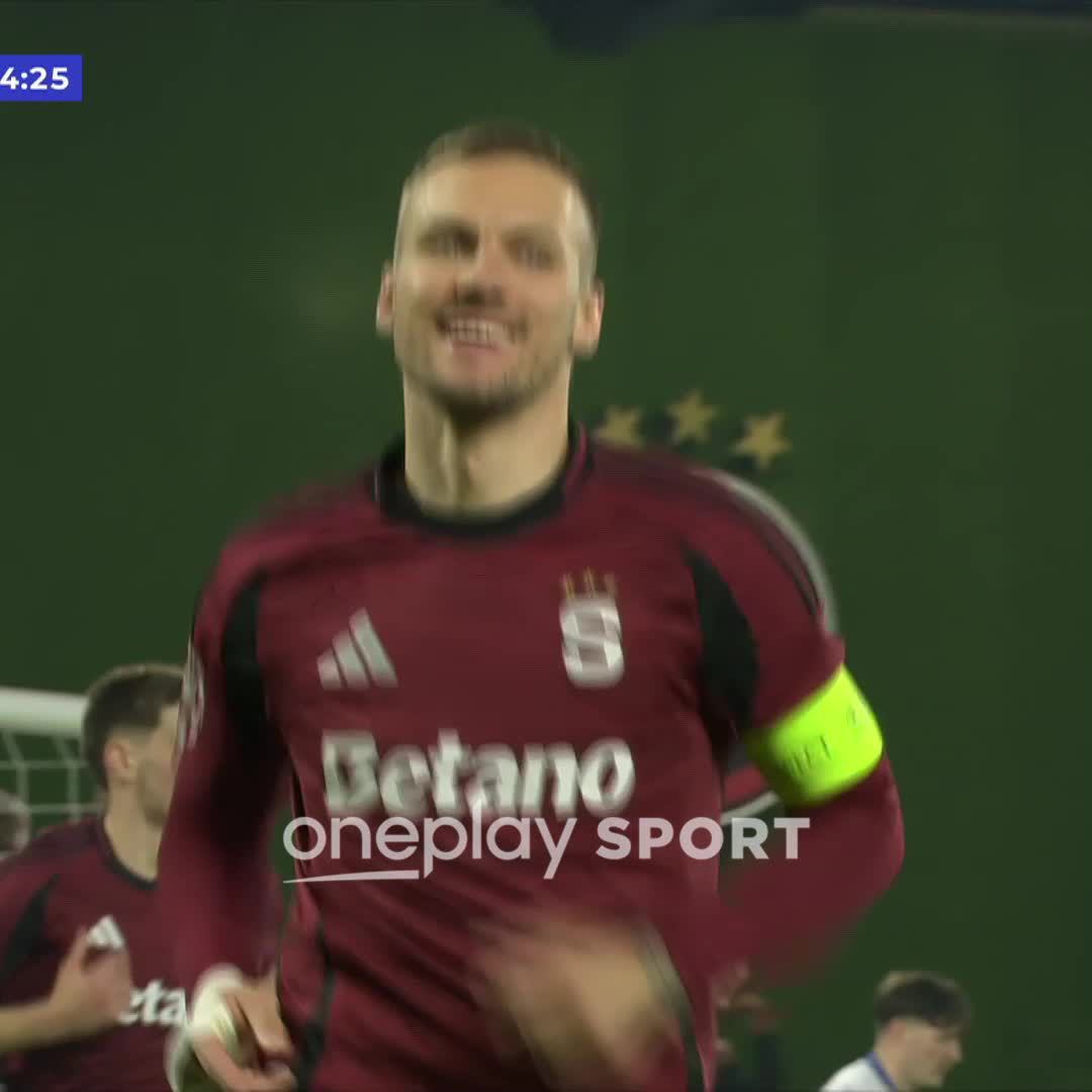 Zadní tyč? Haraslínova adresa. 📍 Slovenský šikula ve 25. minutě vrací Spartě vedení a přestřelka pokračuje. 🕸️ #OneplaySport | #ChanceLiga