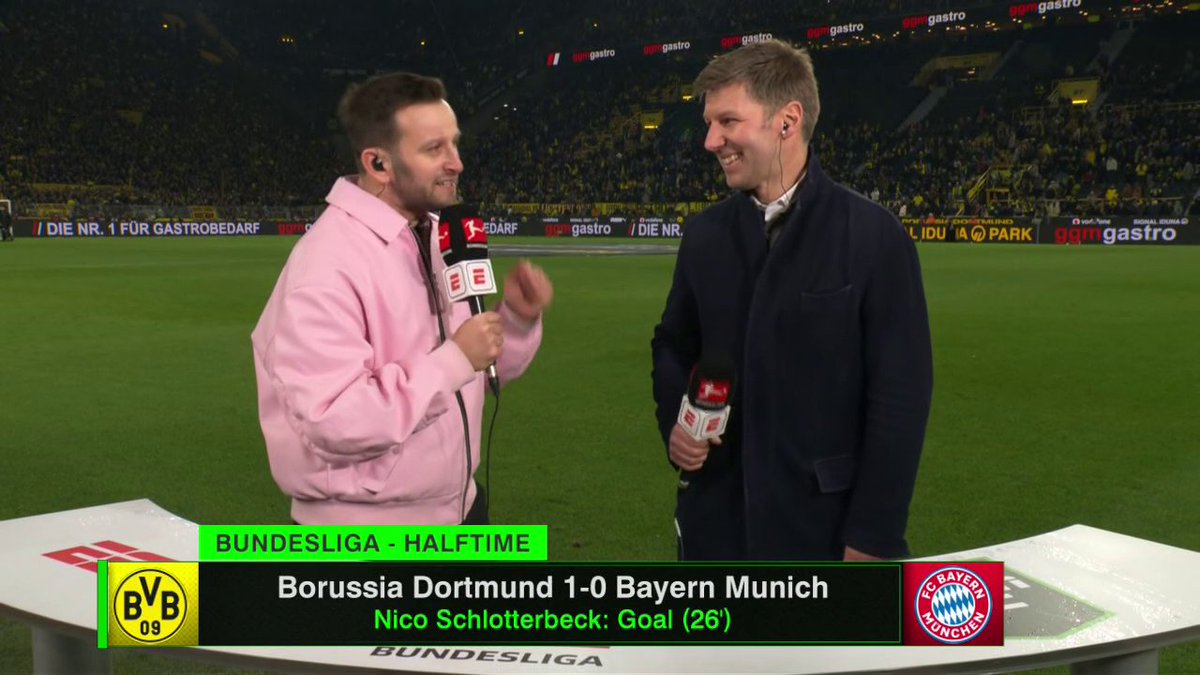 The beer was flying when Dortmund took the lead over Bayern 🍻 Catch the second half of Der Klassiker on the ESPN App 🍿