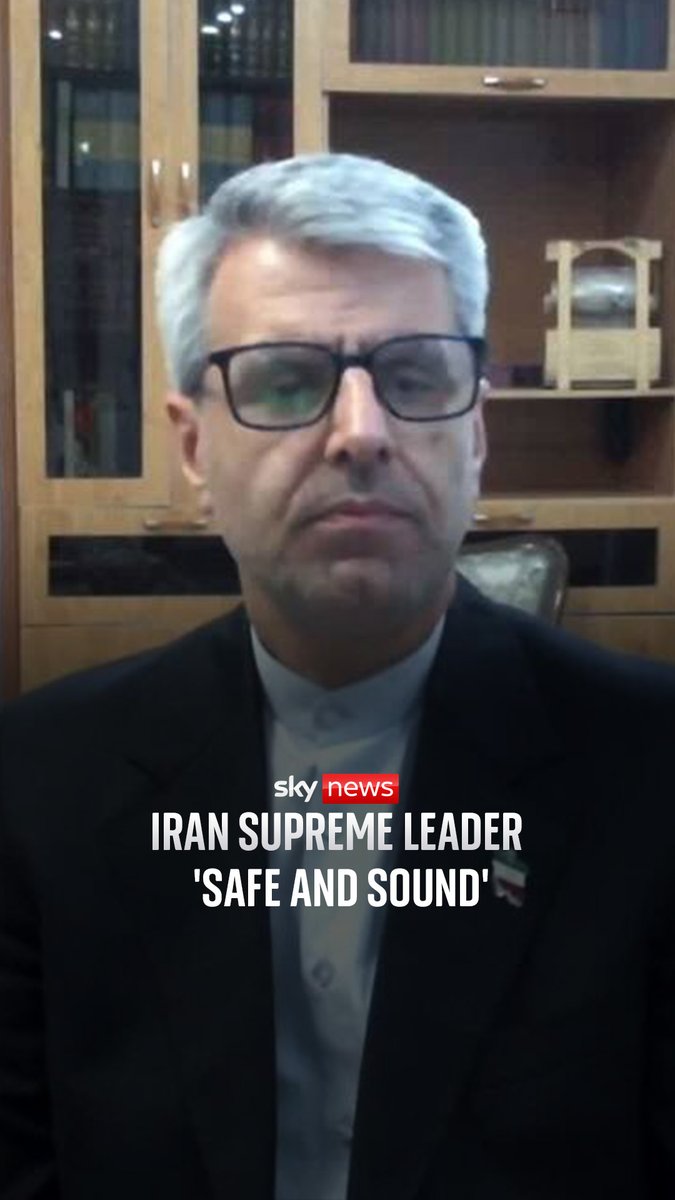 Iranian Foreign Ministry spokesman Esmail Baghaei says in an interview with Sky's @MarkAustinTV that the country's leadership is 'safe and sound'. 🔗