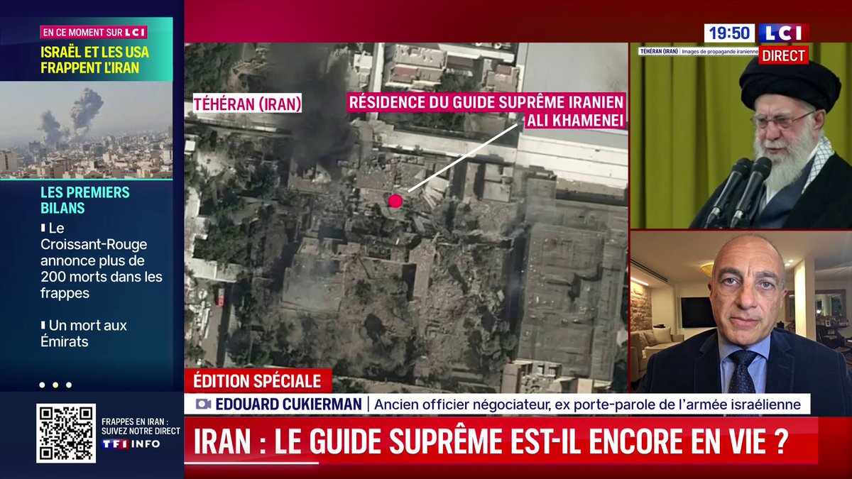 🔴🗣️ "Khamenei a été tué sur la première attaque, d'après l'armée israélienne" : les précisions d'Edouard Cukierman sur LCI ⬇️