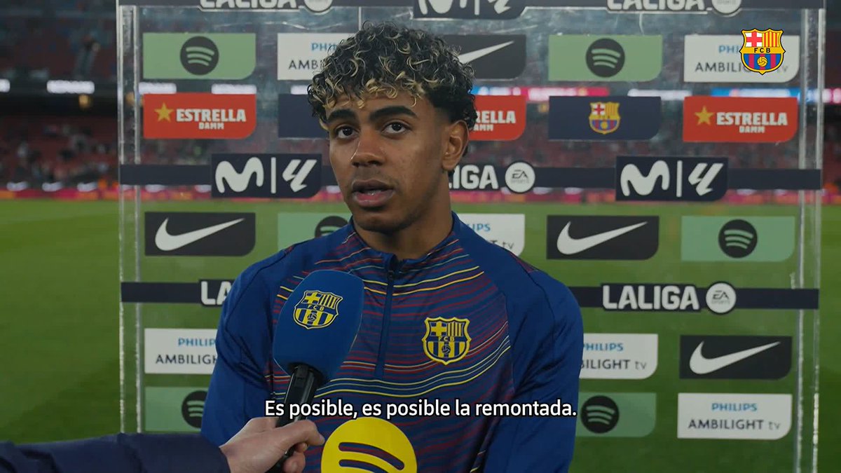 La felicidad de Lamine Yamas tras sus tres goles 😍