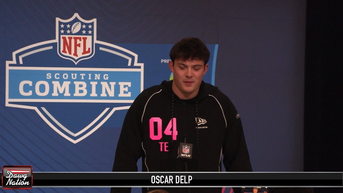 Oscar Delp at the NFL Combine on Brock Bowers: Brock refused to run conditioning with the tight ends. Lined up with the DBs and receivers instead. Made the other TEs — including Darnell Washington — do the same. Won every rep. That's the standard one-player set for an entire position group. And you're watching it carry forward in Oscar Delp right now.