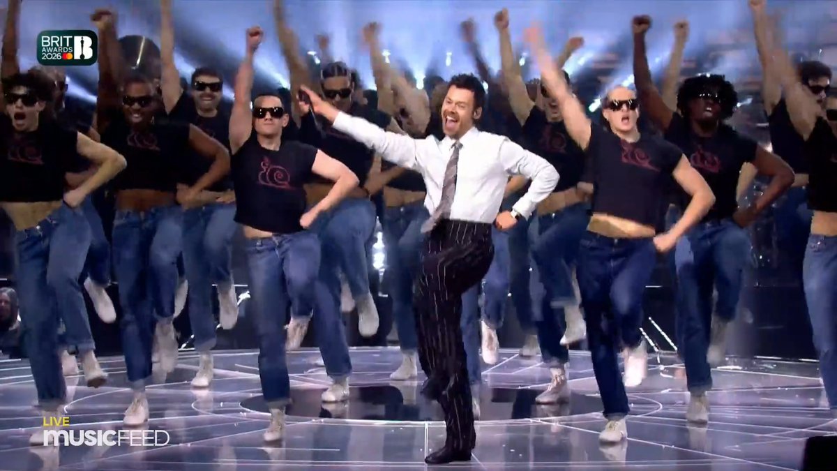 Harry Styles performing “Aperture” at the #BRITs.
