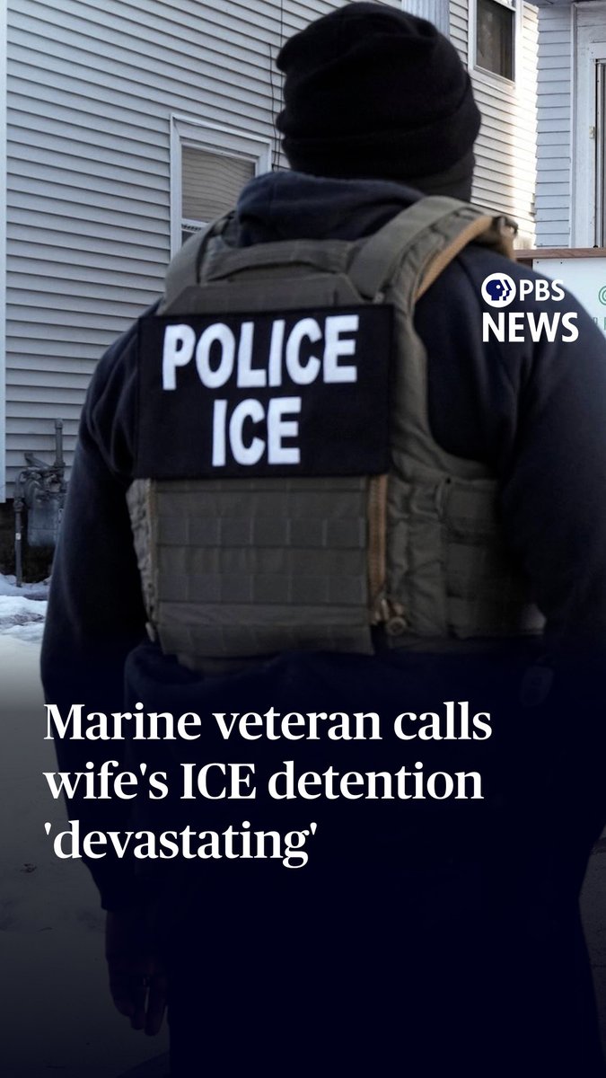 In the past few weeks, the Department of Homeland Security has posted regular lists of criminals it's deporting as part of its crackdown on illegal immigration. Despite the Trump administration’s claim that it is focused on the “worst of the worst,” data from the nonpartisan TRAC clearinghouse shows nearly 75% of ICE detainees have no criminal conviction. Lisa Desjardins spoke with a Marine veteran whose wife is in federal custody.
