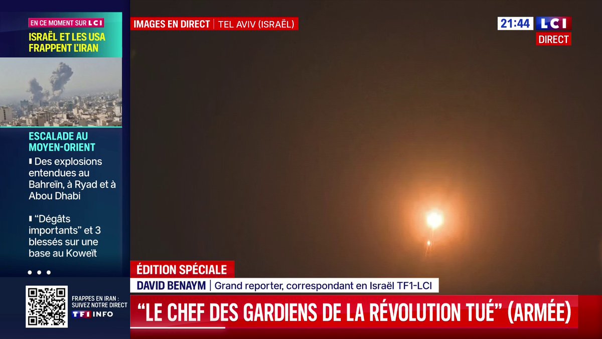 🔴 Israël : plusieurs explosions dans le ciel de Tel-Aviv à l'instant, suivez notre édition spéciale sur LCI ⬇️