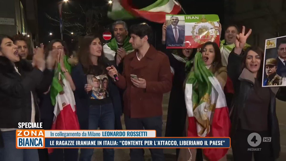 Le ragazze iraniane in Italia: "Contente per l'attacco, liberiamo il Paese" #ZonaBianca