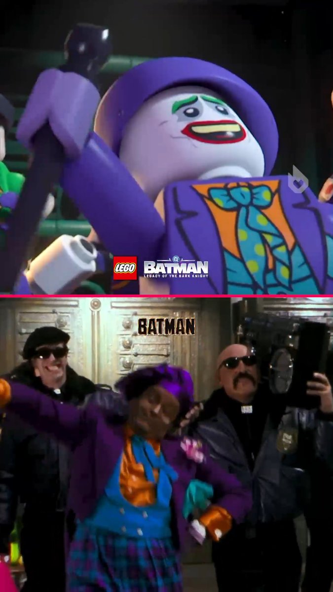 An iconic scene from Tim Burton's Batman recreated in LEGO Batman: Legacy of the Dark Knight 🖼️🖌️