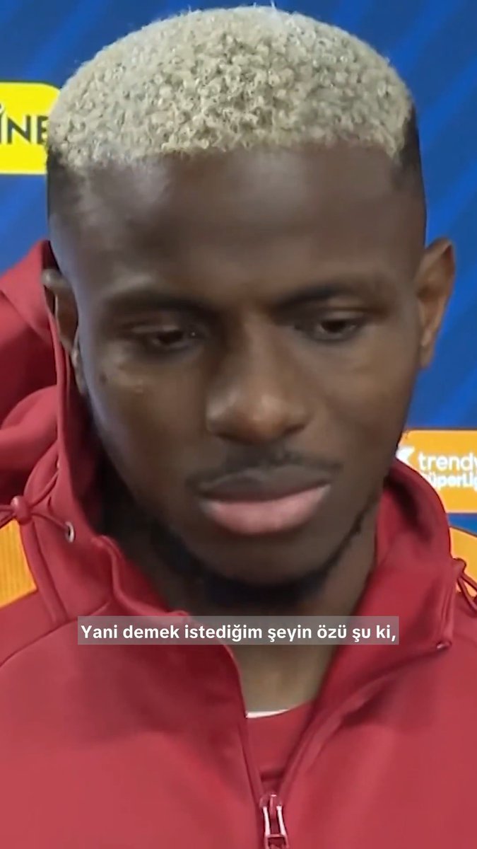 Victor Osimhen: "Mutluyum. Galatasaray'a geldiğimden beri mutluyum."