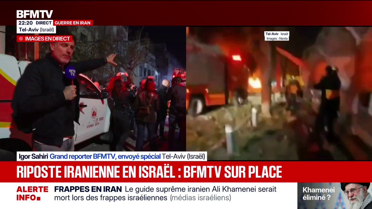 Une frappe iranienne a eu lieu en plein cœur de Tel-Aviv en Israël