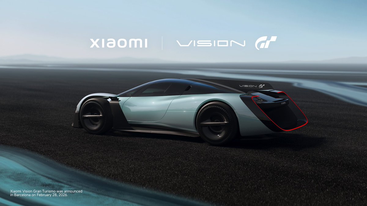 Sculpted by the wind, every line is designed for aerodynamic perfection. Experience the future of driving. Come meet Xiaomi Vision Gran Turismo in person at #MWC26, March 2nd. Designed exclusively for Gran Turismo, now at📍 Hall 3 | 3M30, Fira Barcelona Gran Via