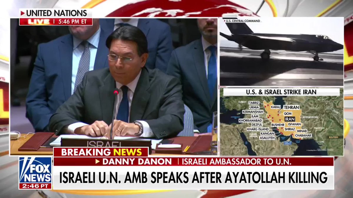 ISRAELI AMBASSADOR TO U.N. DANNY DANON: “We thank President Trump and acknowledge the close cooperation between Israel and the U.S., which has brought the alliance between our countries to an all-time high in peace and in war.”