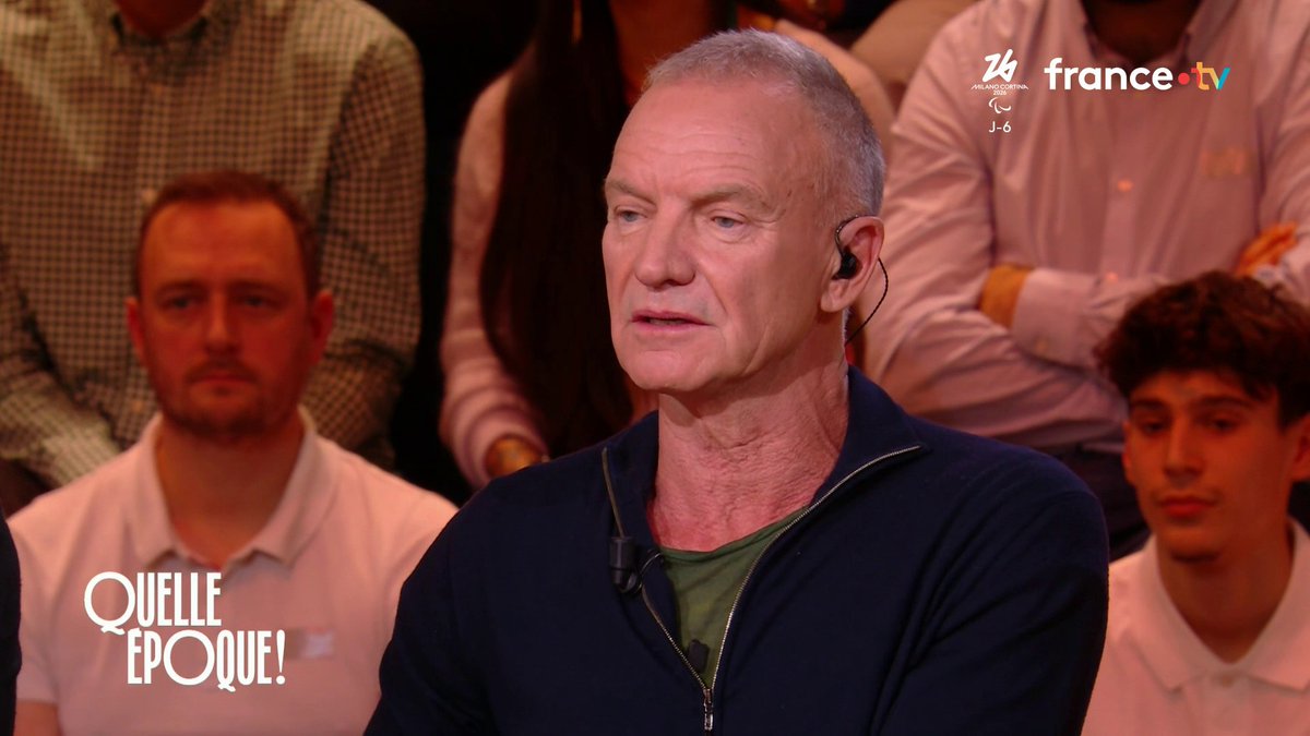 🗣️ "Le show business, c'est une école de l'immaturité" Sting livre un regard lucide sur la célébrité. Ce qui l'a préservé des excès ? Une vie construite bien avant la gloire et une femme, Trudy, depuis plus de 40 ans. #QuelleEpoque France tv Léa Salamé Hugo Clément