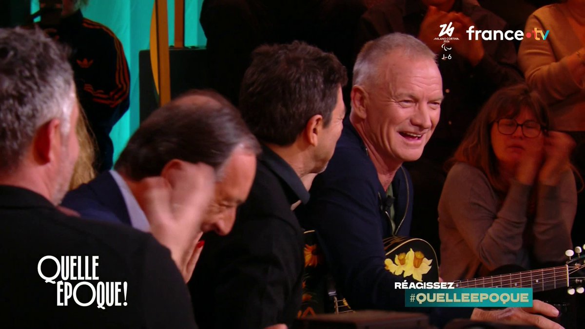 🎶✨ Sting nous offre un moment de grâce sur le plateau de #QuelleEpoque avec une version acoustique et intimiste de "All This Time" à la guitare France tv Léa Salamé Hugo Clément