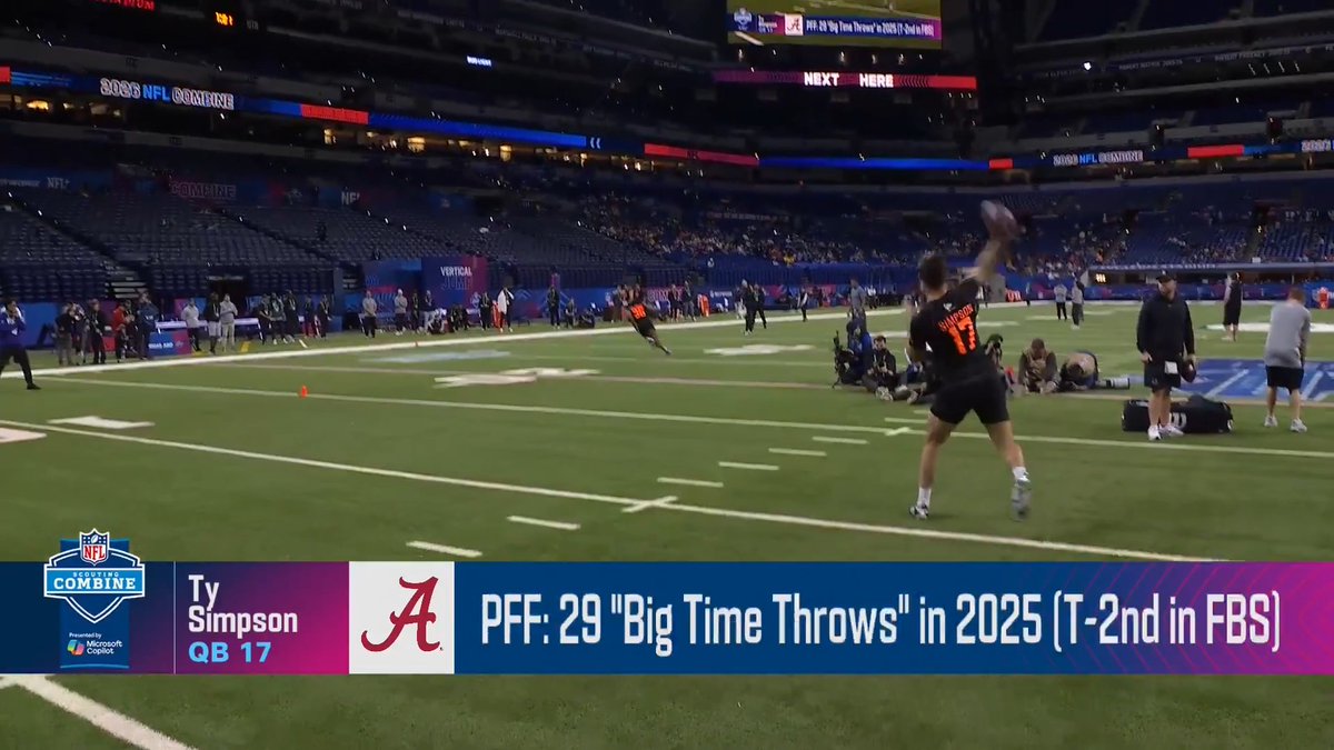 .Alabama Football QB Ty Simpson's best throws from the Combine 👀 2026 NFL Combine on NFL Network Stream on NFL+