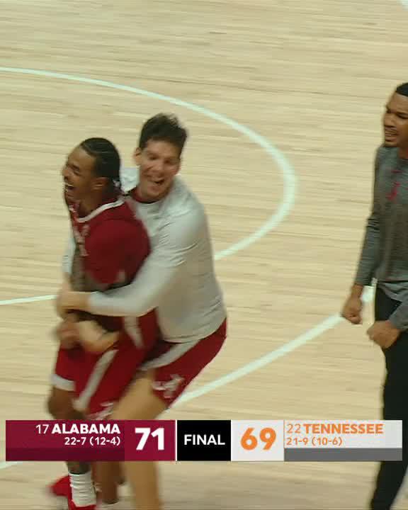 BAMA STEALS ONE ON THE ROAD IN KNOXVILLE 🤯 Alabama Men’s Basketball x #SECMBB