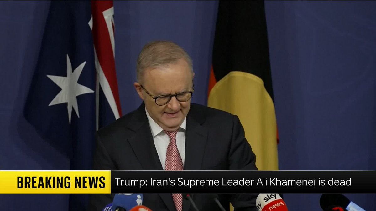 "His passing will not be mourned." Australian Prime Minister Anthony Albanese says Ali Khamenei's regime claimed countless lives, as he backs U.S. military action in Iran. Tehran has yet to confirm if Khamenei is dead. 📺 Sky 501, Virgin 602