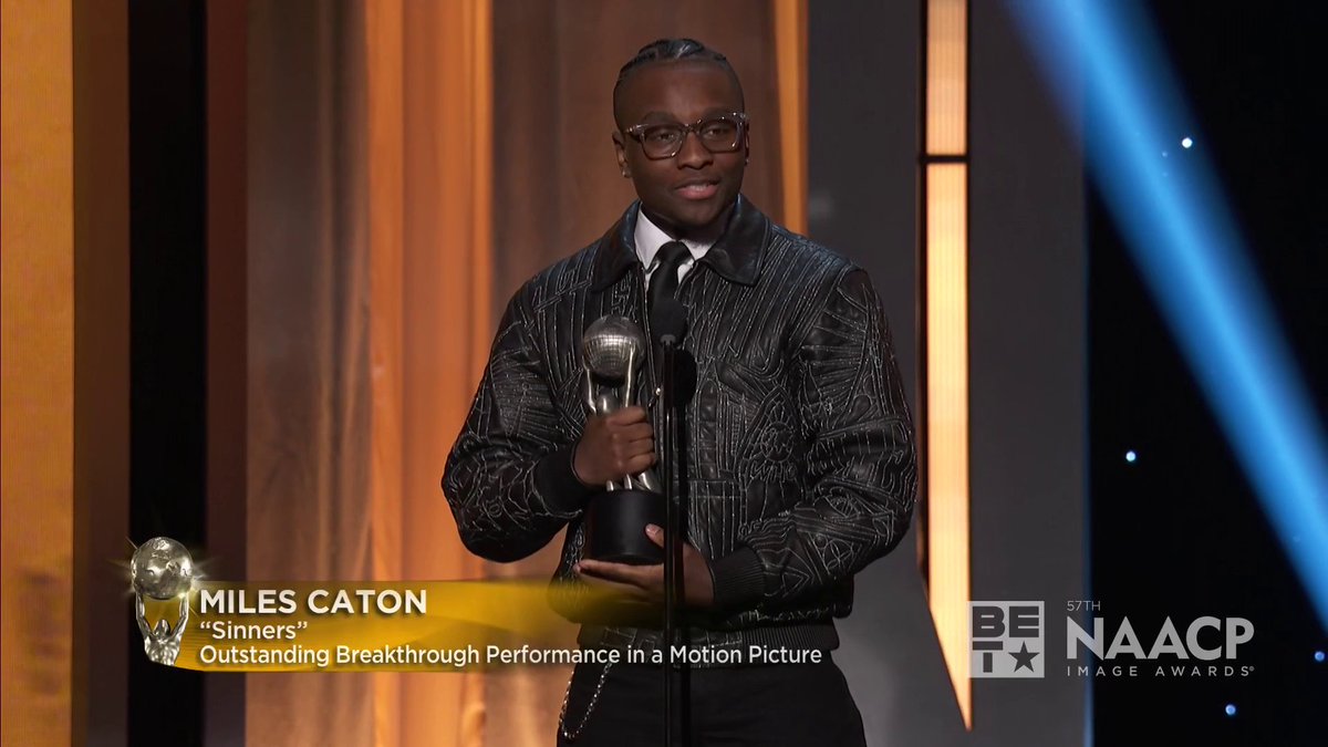 Miles Caton’s acceptance speech for Outstanding Breakthrough Performance at the 2026 NAACP Image Awards