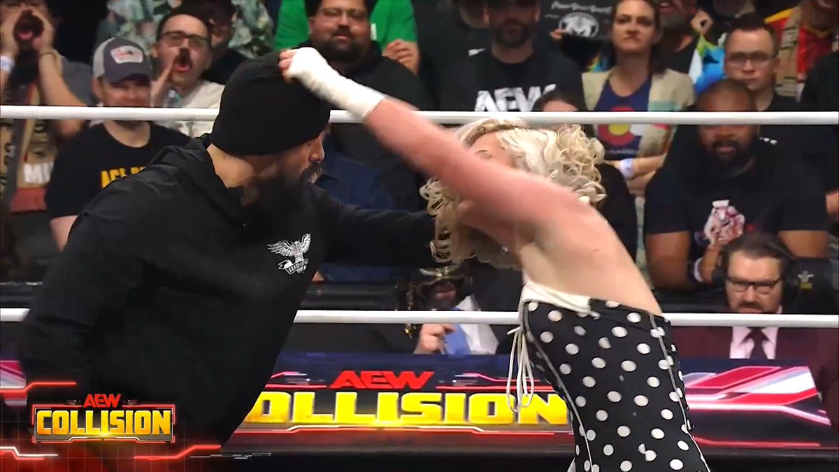 "Timeless" Toni Storm finally revealed YUTA's shaved head to the world! Watch #AEWCollision on TNT &amp; HBO Max
