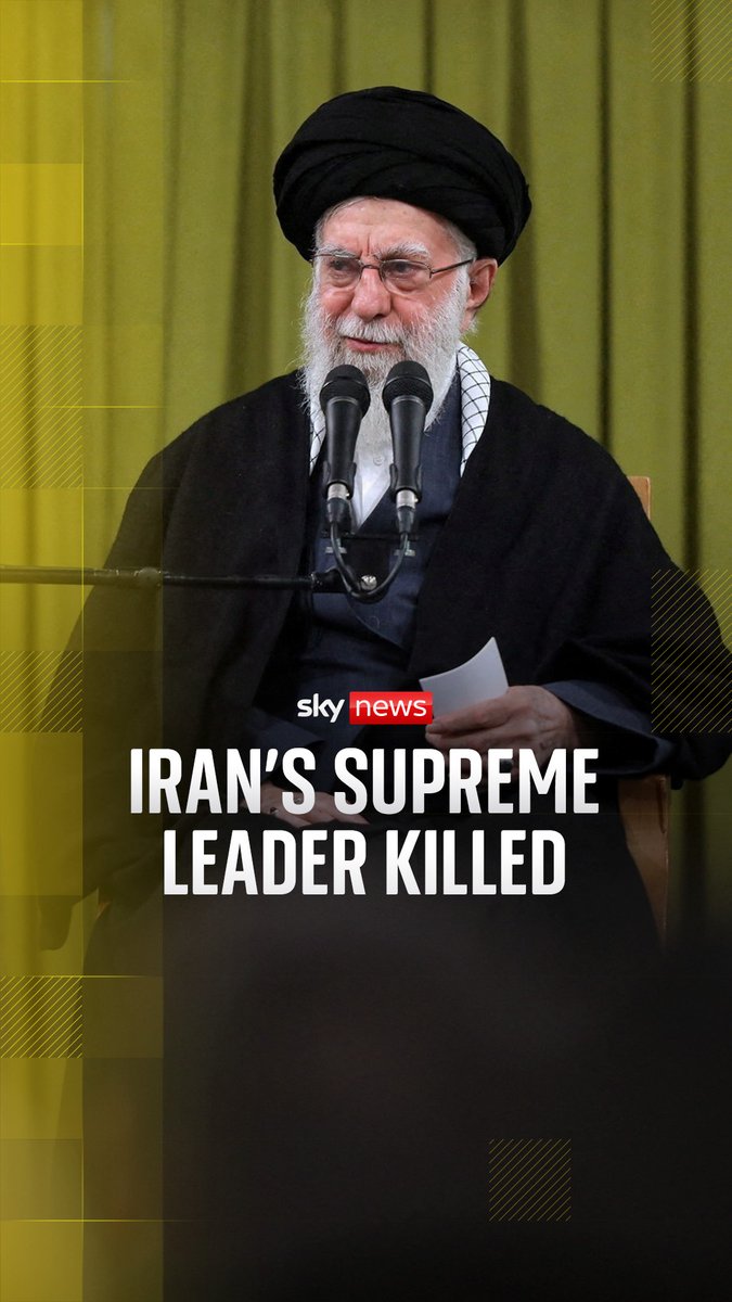 State media has confirmed that Iran's supreme leader Ayatollah Ali Khamenei has been killed in strikes on the country yesterday. The 86-year-old was appointed successor to Iran's first supreme leader, Ruhollah Khomeini, in 1989, when he was aged 50. alex rossi reports. 🔗