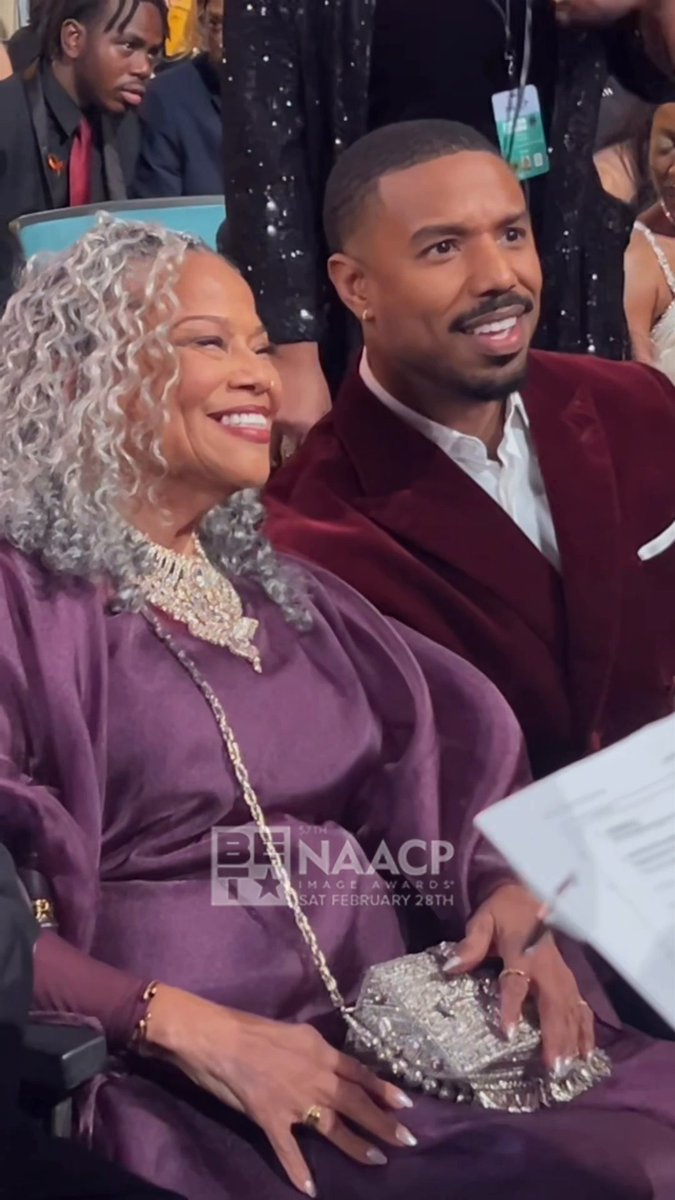 couldn’t miss michael b. jordan with mama jordan at the #NAACPImageAwards.