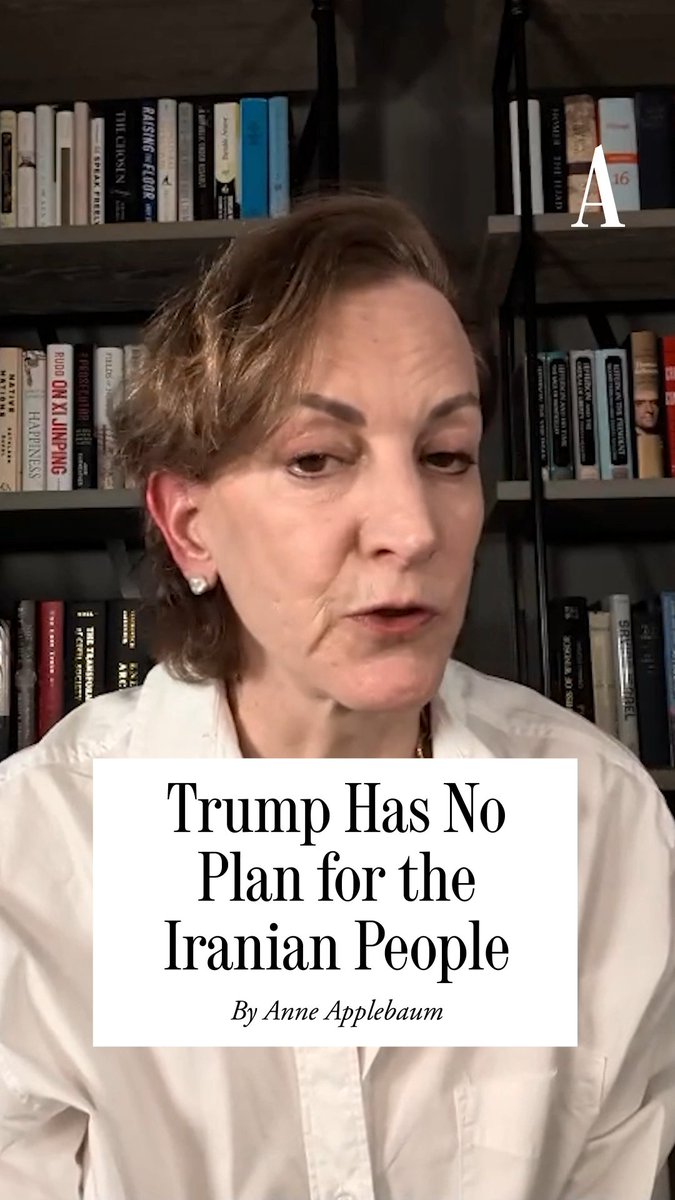 The U.S. bombardment of Iran was launched without a real plan for the Iranian people, Anne Applebaum argues: “We don’t have any tools to communicate with the Iranians, and we don’t have any tools to help build a legitimate state” determined by them. Read the full article at the link: