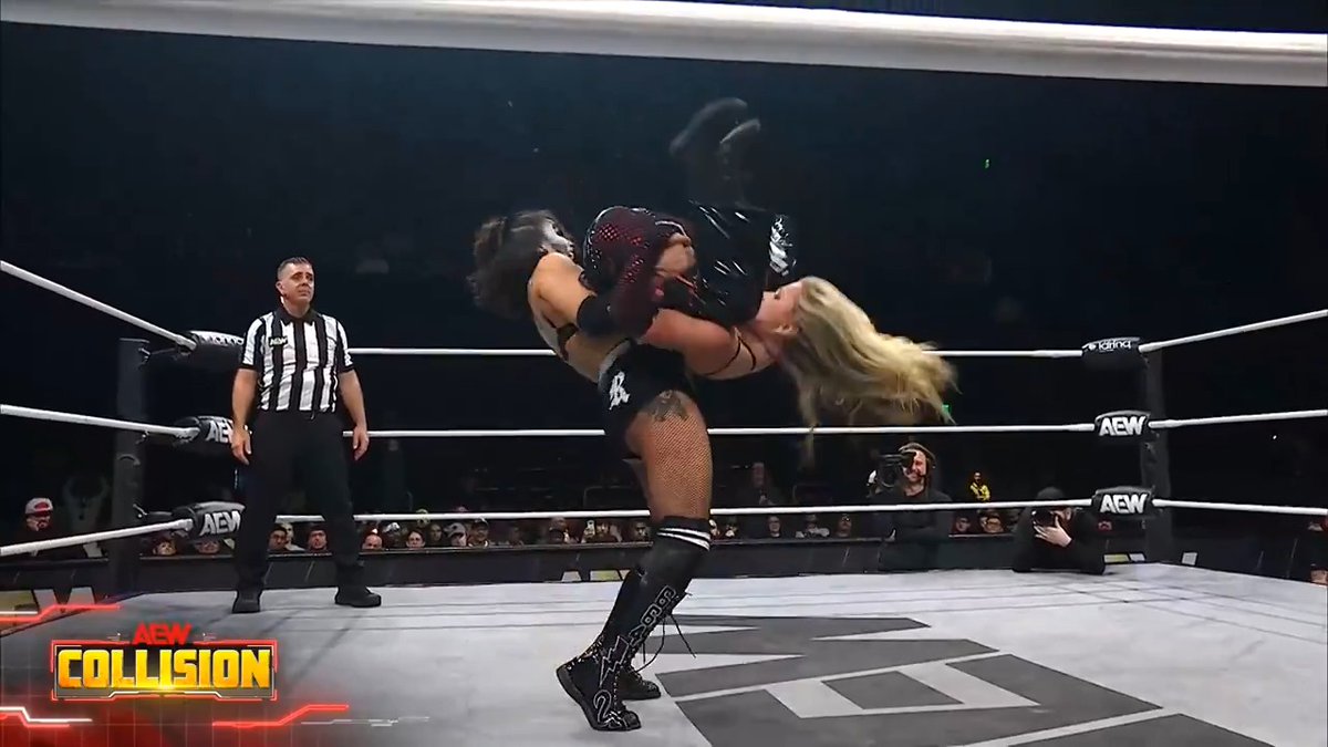 .Thunder Rosa + Kris Statlander get the win! Watch #AEWCollision on TNT & HBO Max
