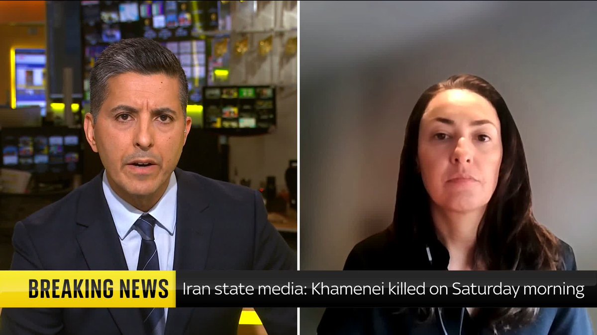 "It's extraordinary that this has happened." Iranian journalist Soraya Lennie says the death of Ayatollah Ali Khameini is a pivotal moment for the country, as attention turns to his successor and the Islamic Republic's future directions. 📺 Sky 501