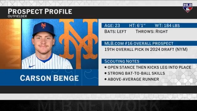 .Sam Dykstra says it's very “telling” that Carson Benge will eventually be in right field for the Mets with Juan Soto already moving to left field. MLB Pipeline | #MLBNHotStove