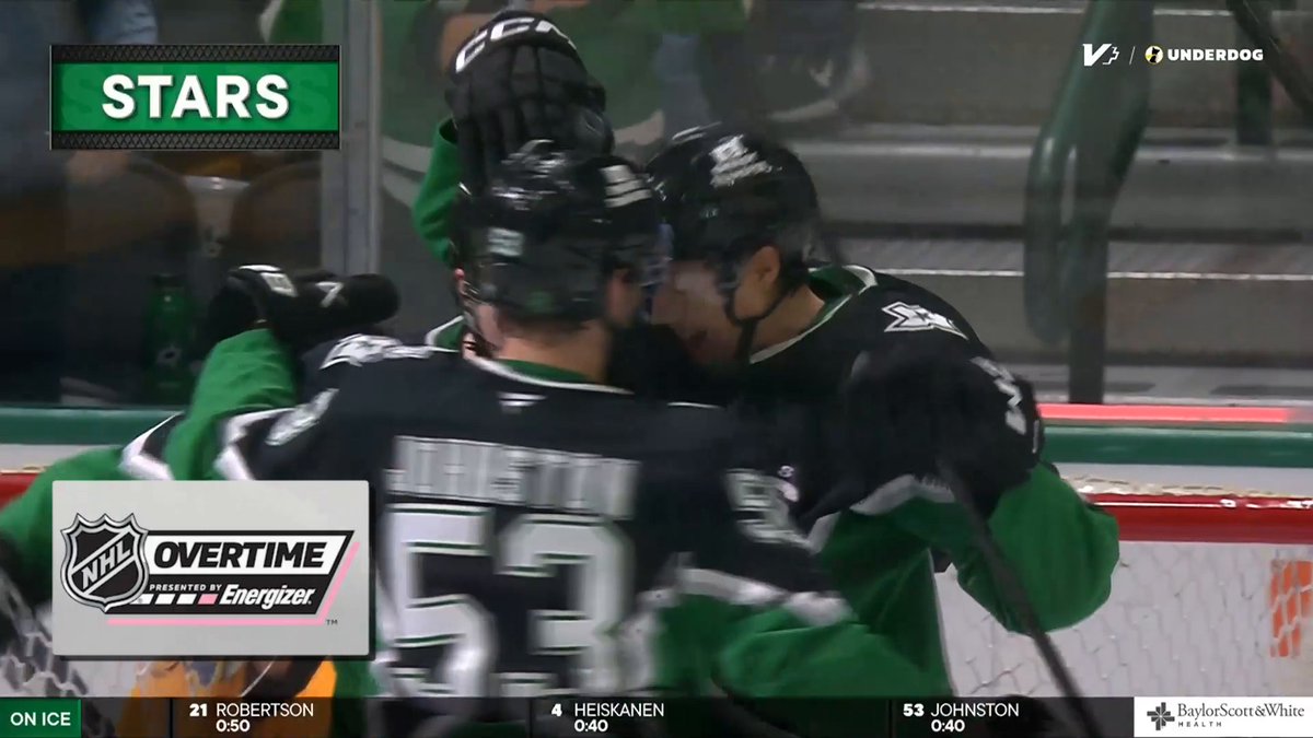 STARS WIN 🌟 Jason Robertson is the hero in Energizer overtime!