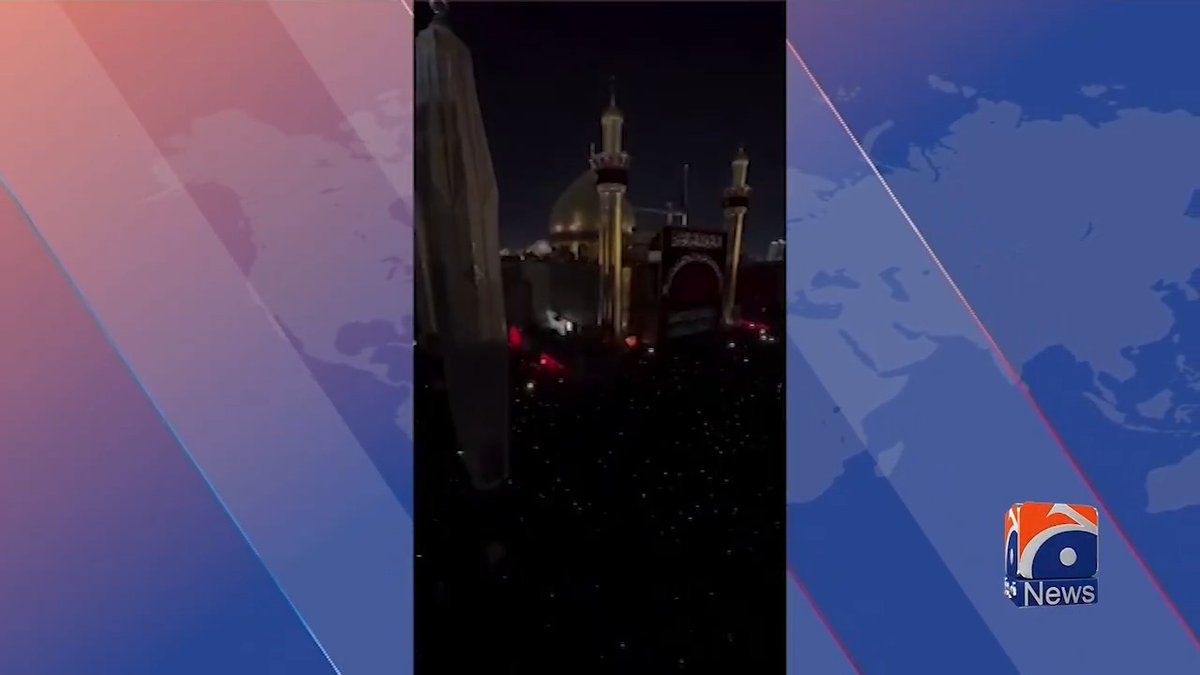 ایران کے سپریم لیڈر آیت اللہ خامنہ ای کی شہادت، عراق میں مقدس روضوں پر انقلاب کی علامت سرخ لائٹیں روشن