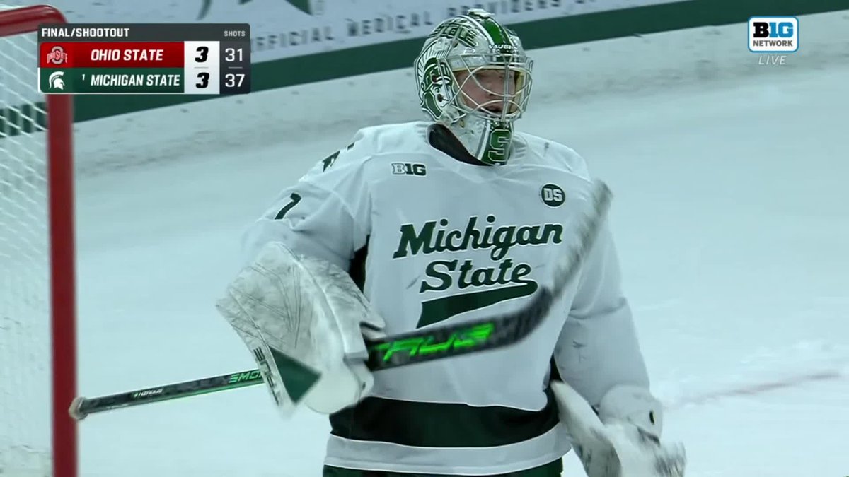 The Spartans survive in epic 1️⃣3️⃣-round shootout 😰 Relive it all between No. 1 Michigan State Hockey and Ohio State 👇