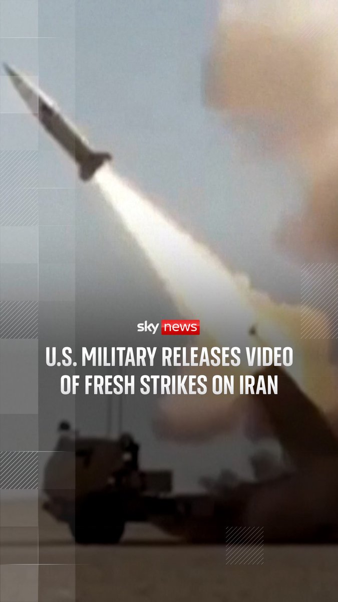 The U.S. Central Command has released a video on social media to show a fresh wave of strikes on Iran, saying it is "delivering swift and decisive action". 🔗
