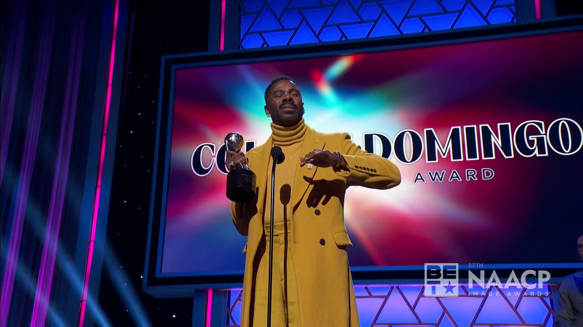 Colman Domingo accepts the honorary President’s Award at the 57th NAACP Image Awards.