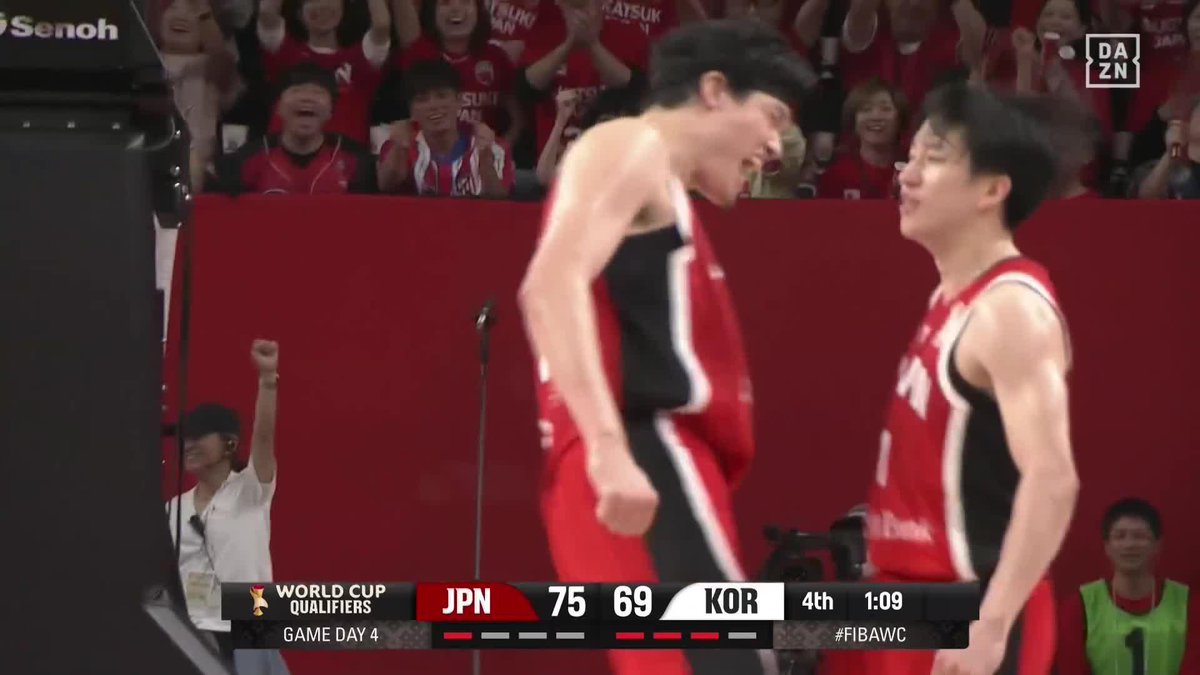 強心臓😳 司令塔・齋藤拓実がビッグショット💫 リードを6点に広げる 🏆FIBAワールドカップ2027 アジア予選🏀 🆚日本×韓国 📺 #DAZN LIVE配信中 #AkatsukiJapan #StepItUp バスケットボール日本代表