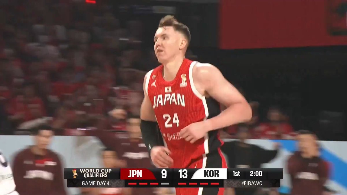 身体を張り続けた #AkatsukiJapan の大黒柱がチームハイ・24得点! #24 ジョシュ・ホーキンソン(PF・C|208cm) 24 PTS|7 REB Josh Hawkinson 🏆FIBAバスケットボールワールドカップ2027 アジア地区予選 Window2 🆚韓国 📡DAZNで見逃し配信 #日本一丸 #FIBAWC #StepItUp