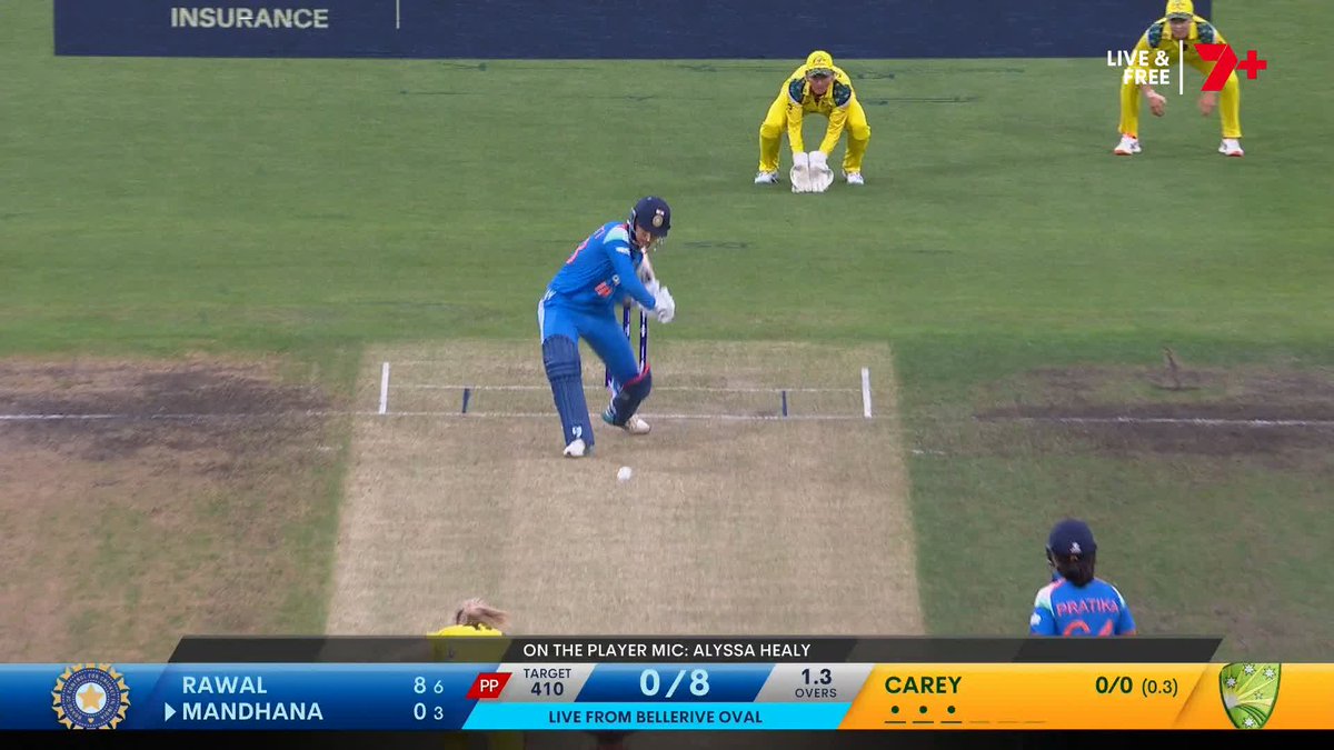 Imagine scoring 0 as an opener on the same pitch Australia scored 409/7 in 50 overs. 😂 Smriti Mandhana