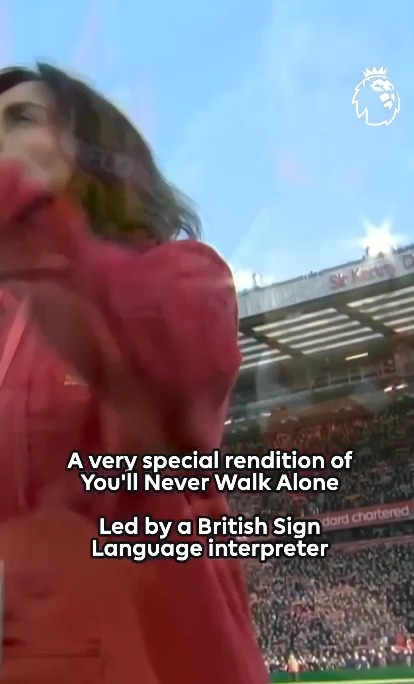 I’ve stood in stadiums where the noise makes your chest vibrate ⚡️ But yesterday, Anfield proved something even more powerful… Carlsberg and Liverpool FC partnered with the British Deaf Association to teach fans how to perform ‘You’ll Never Walk Alone’ in British Sign Language. For the first time, the anthem wasn’t just heard - it was seen 🥹 And the campaign hasn’t stopped there!! Bar staff at Anfield are being trained in basic sign language. Fan bars and pubs across the world are following suit, including teams at 16 Greene King Sport pubs across Merseyside 👏 Too often, we talk about atmosphere as volume. But what about belonging? Creating spaces where people feel seen, supported and included - that’s beautiful. What a moment ✨ (🎥: premierleague)