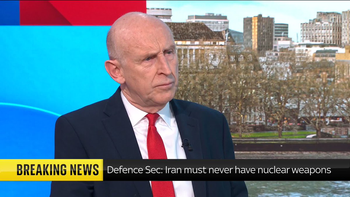 "I've got full confidence in our intelligence agencies and our abilities to deal with terrorist threats." Defence Secretary John Healey asserts he has no concerns about security in the UK amid conflicts in the Middle East. #TrevorPhillips 📺 Sky 501