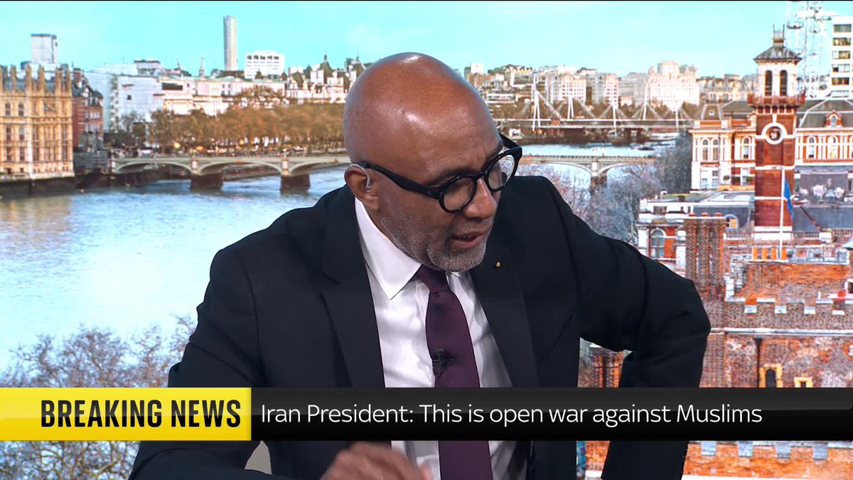 BREAKING: Iran's president has insisted revenge is a "legitimate right and duty" In a statement just released 📺 Sky 501, Virgin 602, Freeview 233 and YouTube