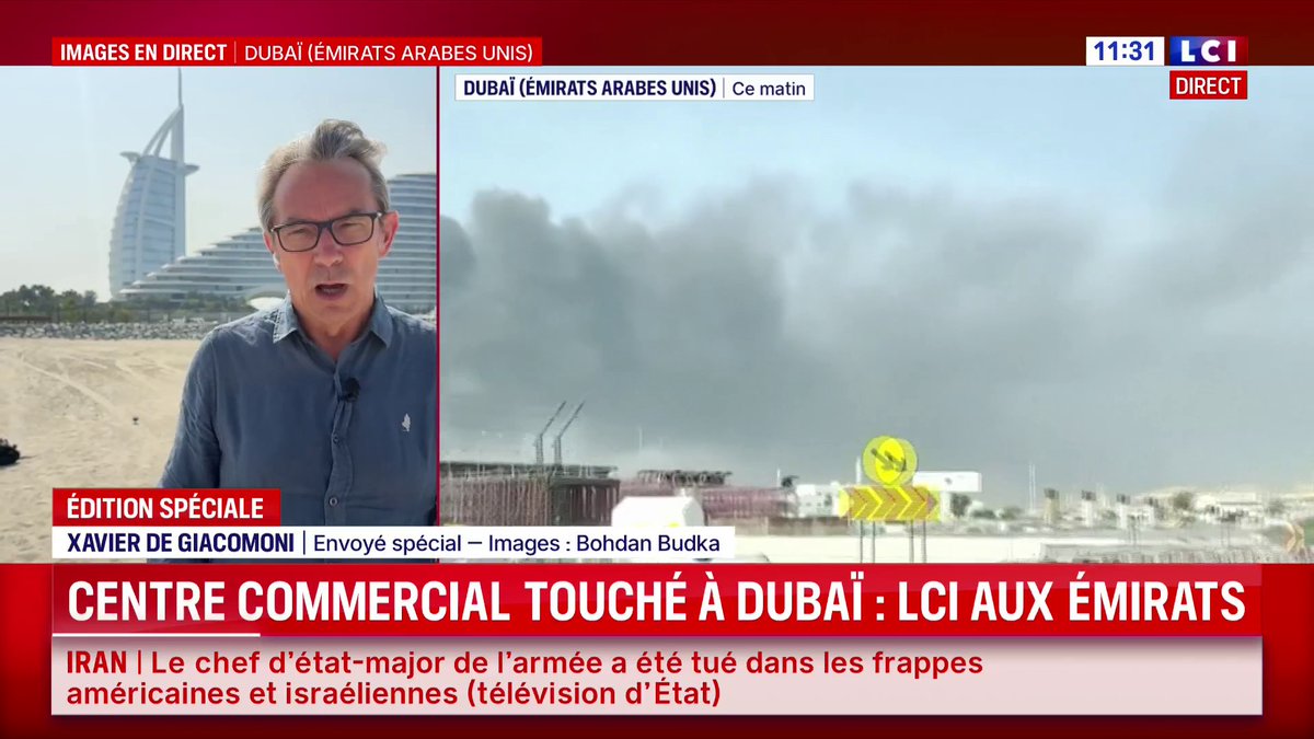 🔴 Dubaï : un centre commercial touché par des frappes iraniennes