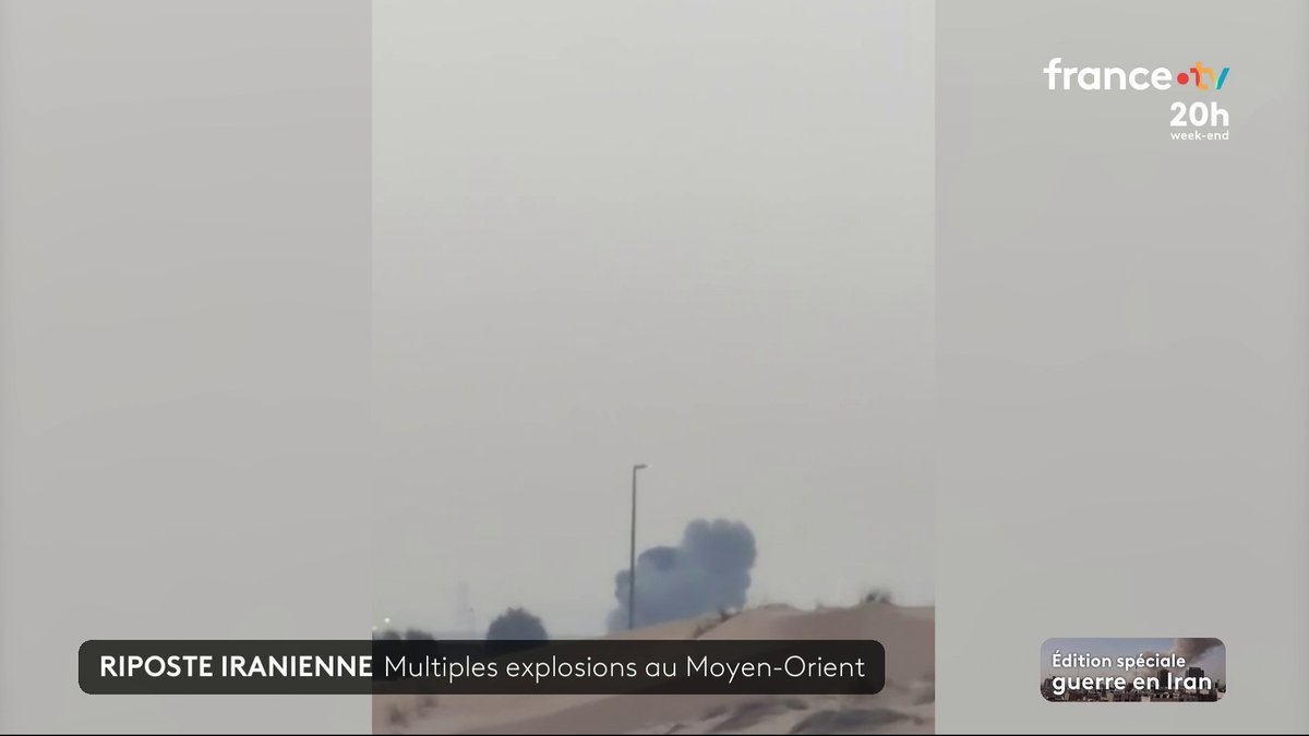 🔴 Riposte iranienne : Téhéran a répondu avec intensité juste après l'attaque israélo-américaine menée samedi 28 février, en ciblant d'abord Israël, mais également des bases militaires américaines à travers le pays du Golfe. La capitale émiratie Abou Dhabi a été touchée. #JT20h