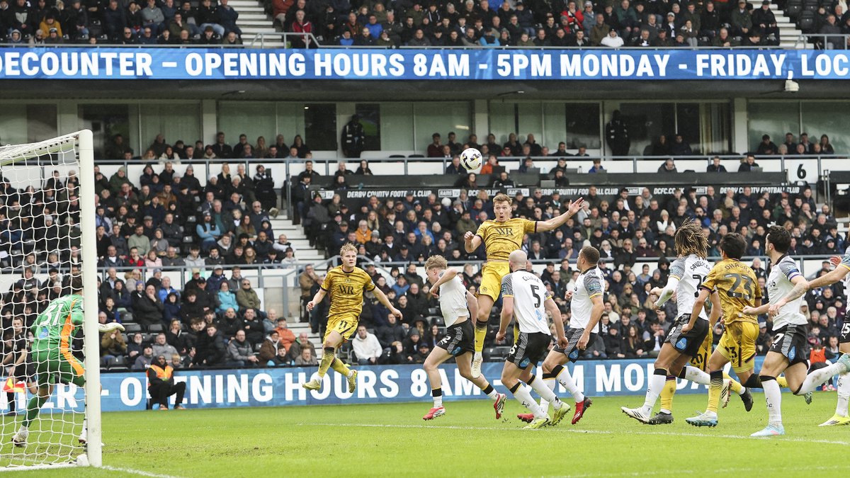 🎯 Hayden Carter headed home his first of the season yesterday. #DERvROV | #Rovers 🔵⚪️