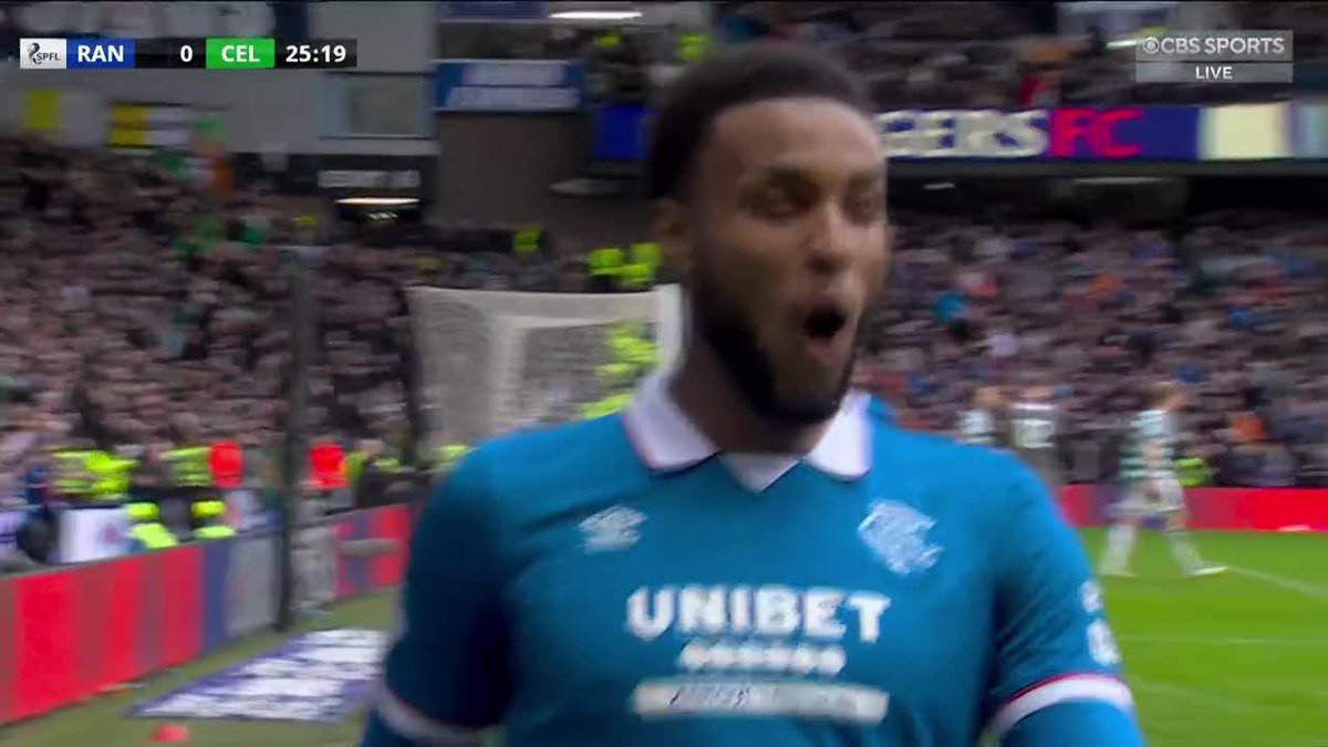 Youssef Chermiti really did 𝑻𝑯𝑰𝑺 for Rangers in the Old Firm derby. Incredible 🚲 (via CBS Sports Golazo ⚽️)