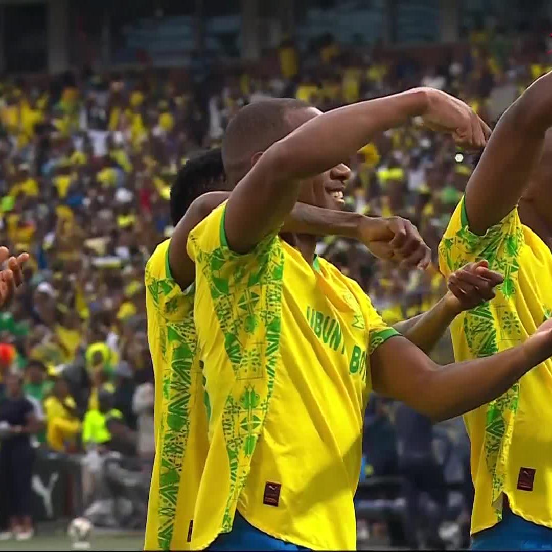 Iqraam Rayners off the bench and on the double 🔥 Seals the win for Sundowns 👆🟡 #SSDiski | #BetwayPrem