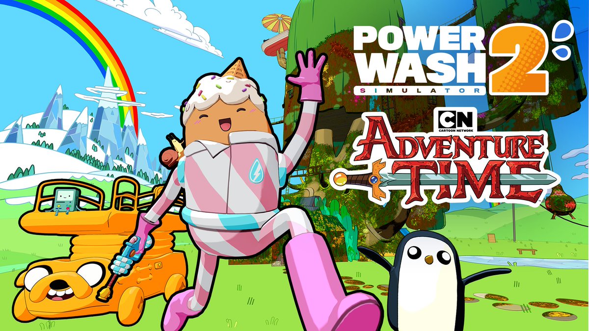 It's time to clean up the Ice King's act. Grab your adventuring gear, Adventure Time is coming to @PowerWashSimulator 2 on April 9!