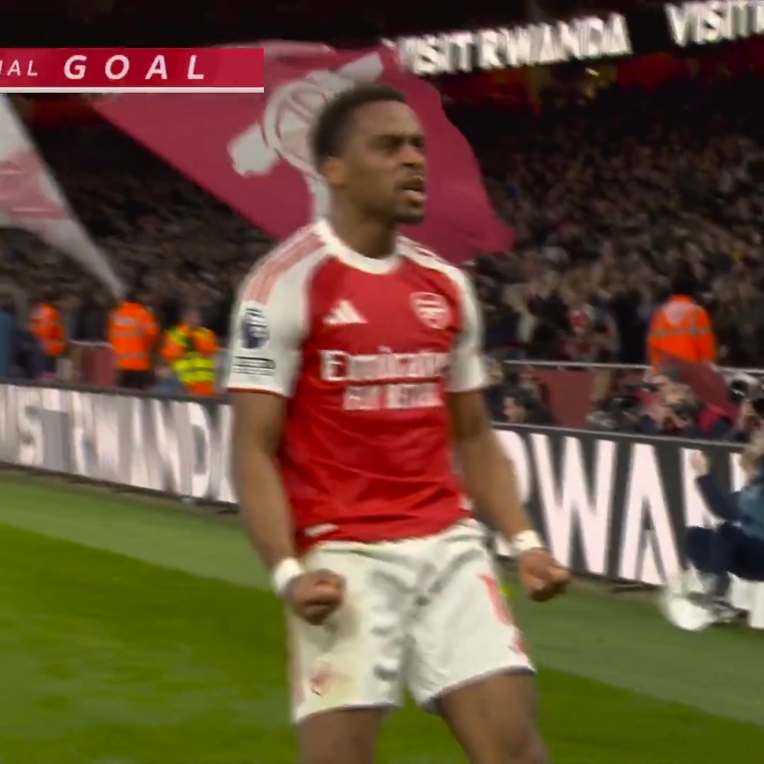 IT'S ANOTHER CORNER GOAL—BUT ARSENAL DON'T CARE. THEY'RE 2-1 UP. JURRIEN TIMBER WITH A HUGE HEADER FOR HIS TEAM.