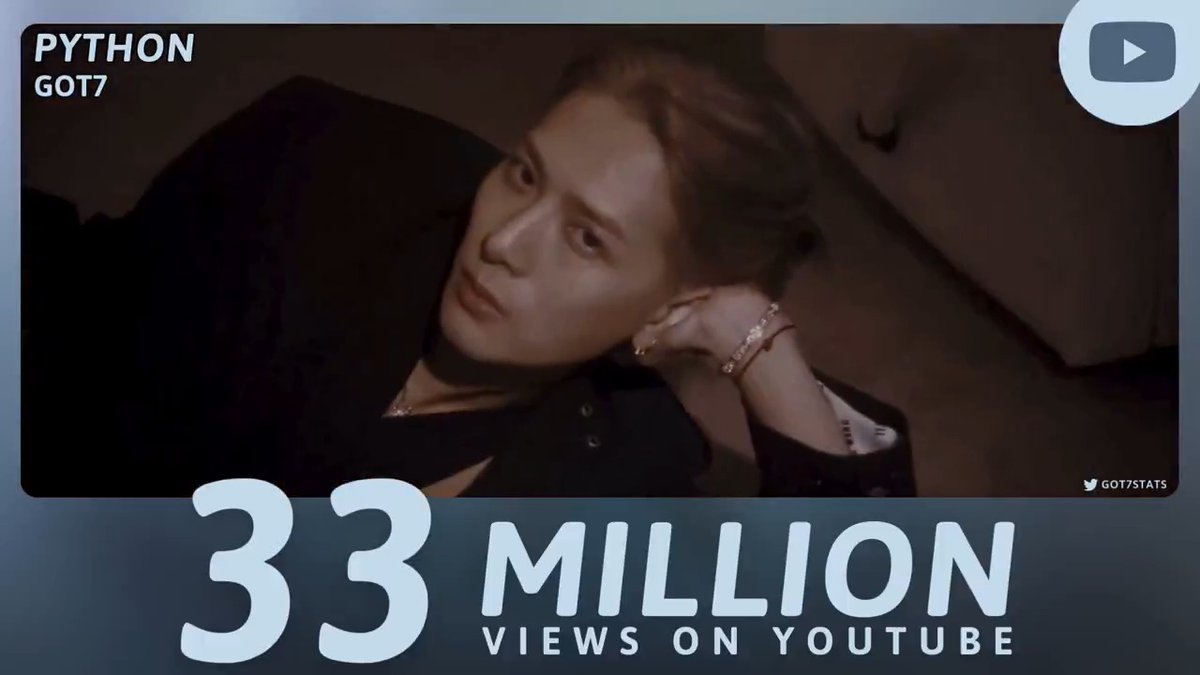 “PYTHON” music video has now surpassed 33 million views on YouTube. GOT7 - PYTHON — GOT7 GOT7 (갓세븐) #GOT7 #갓세븐 #GOT7_PYTHON