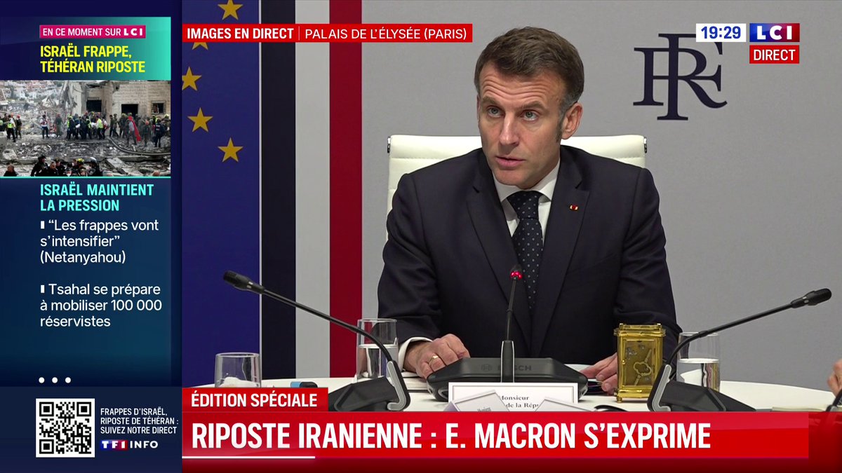 🔴🗣️ Base touchée à Abou Dhabi où se trouvent des Français : "Les dégâts ne sont que matériels et limités. Mais tout cela nous conduit à adapter notre posture à l'évolution des dernières heures que rien ne justifie et que nous ne laisserons pas passer" : Emmanuel Macron ⬇️