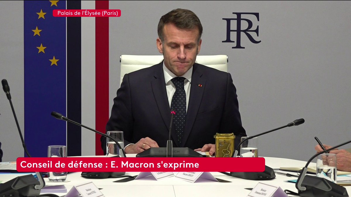 🔴 DIRECT - Emmanuel Macron s'exprime depuis le Conseil de défense "Notre priorité absolue est la sécurité de nos ressortissants, de nos emprises militaires et diplomatiques, et la protection de nos partenaires. Rien ne justifie les frappes contre des cibles civiles." #canal16